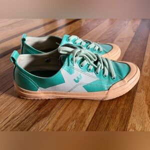 Bimba Y Lola Canvas Designer Teal Shoes (EU 38 / US 6.5M / US 8.5W)